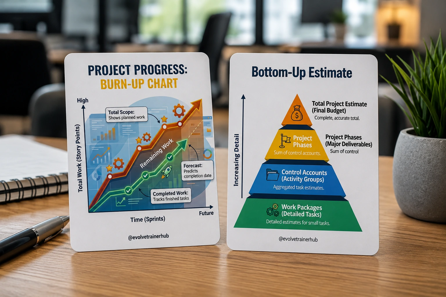 PMP exam flashcards for key concepts and formulas