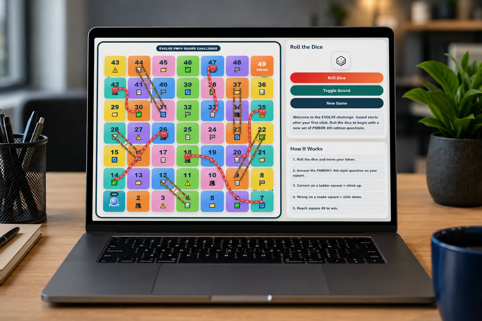 Interactive PMP learning games